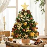 Sapin de Noël miniature de collection de haute qualité, écologique, avec lumières LED, pour décoration de bureau et de fêtes