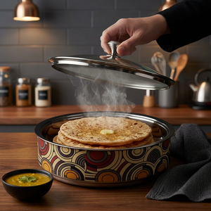 Casserole avec couvercle en acier inoxydable, pot rond en métal, design durable pour cuisinière à gaz - Product Image 4