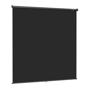 RAUBAY Retractable Pull Down Black Screen Backdrop-Wrinkle Resistant Anti-Glare Polyester 78.7" X 86.6" Collapsible Background - Product Image 1