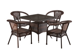 Ensemble <span class=keywords><strong>table</strong></span> <span class=keywords><strong>basse</strong></span> de jardin, solide, en plastique, balcon, <span class=keywords><strong>rotin</strong></span>, extérieur, métal - Product Image 3