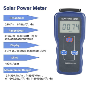 Compteur d'énergie solaire numérique à main Pyranomètre Radiatio Sun Lightn Instrument de test de mesure - Product Image 3