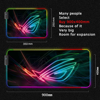 Tapis de souris gamer RGB personnalisés à faible MOQ, grands et extensibles, vierges pour sublimation