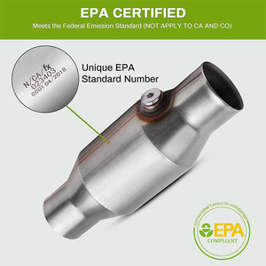 Convertidor Catalítico Universal de Acero Inoxidable para Sistema de Escape de Vehículos, Entrada/Salida de <span class=keywords><strong>2.5</strong></span> Pulgadas, Purificación de Escape Eficiente - Product Image 5