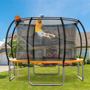 Trampoline de <span class=keywords><strong>jardin</strong></span> de qualité supérieure pour enfants, taille personnalisée, trampoline rond d'extérieur avec filet de protection - Product Image 4