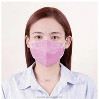 Masque KN95 jetable en tissu non tissé 5 couches avec protection anti-poussière, embout nasal pliable et débit d'air de 50 L/min