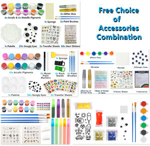 ร้อนขาย2022 Rock ภาพวาด DIy เด็กชุดเทศิลปะและงานฝีมือวาดการศึกษาแบนหินศิลปะของเหลวภาพวาดของเล่นชุด - Product Image 4