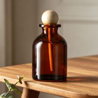 Nouvelle Arrivée 2026 – Bouteilles en Verre Cylindriques Vides Transparentes de 100 ml Couleur Thé pour Diffuseurs de Parfum d'Ambiance