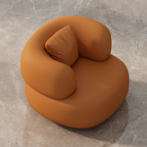 Juego de Sofás de Cuero PU en Forma de S con Diseño Curvo, Relleno de Espuma, No Inflable, para Espacios Comerciales y Salas de Estar - Product Image 4