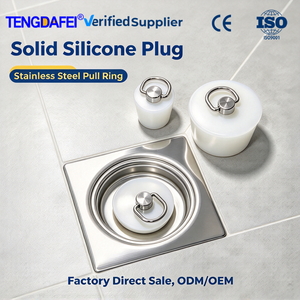Bouchon de vidange en silicone et acier inoxydable poli multi-tailles, bouchon d'égout, bouchon d'étanchéité pour tuyau, adapté aux diamètres et aux réparations - Product Image 1