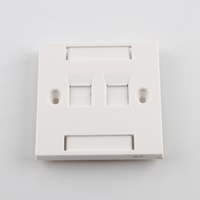 Placa de pared modular Keystone RJ45 de red simple/doble, placa frontal AMP de doble puerto 760245389, panel de red