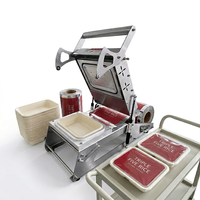 Scelleuses de barquettes alimentaires pour la préparation de repas prêts à consommer, pour l'emballage alimentaire biodégradable et le film de scellage thermique pour barquettes alimentaires en bagasse