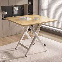 Table de repas pliable portable moderne en alliage d'aluminium rectangulaire de petite taille pour le camping et l'ameublement extérieur