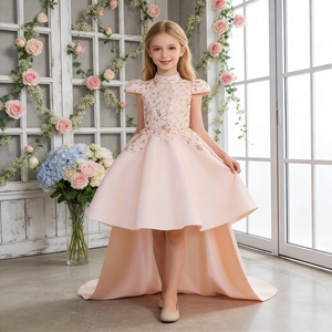 MQATZ Nuovo Stile Abito da Cerimonia con Paillettes e Fiori per Bambine 3-9 Anni, <span class=keywords><strong>Vestito</strong></span> da Festa di Compleanno e <span class=keywords><strong>Matrimonio</strong></span> L5148 - Product Image 2