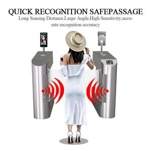 Sécurité avancée RFID Contrôle d'entrée piétonnière optique Passage express Barrière rotative Tourniquets de système de porte actionnés par servo - Product Image 5