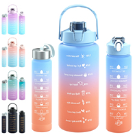 Meilleures ventes, nouveau best-seller, bouteilles d'eau de sport en plastique à boire directement, sans BPA, pour la salle de sport, la remise en forme, ensemble de bouteilles d'eau motivantes, boîte cadeau mystère