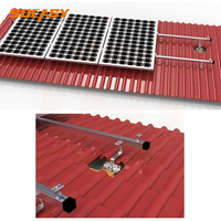 Rail de montage solaire photovoltaïque en aluminium de haute qualité, rails de panneaux solaires, support de montage, rail de toit métallique 10 kW, système de montage sur toit
