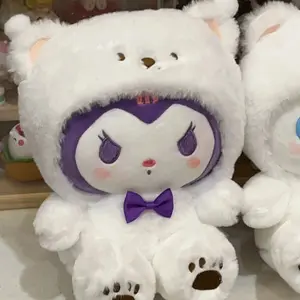 Nouveau mignon KT chat mélodie Kuromi poupées en peluche meilleure vente Anime dessin animé Figure jouets en peluche enfants filles cadeaux