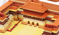 Cahier 3D personnalisé architecture ancienne chinoise conception de papier déchirable avec promotion autocollants décoratifs pour souvenirs cadeaux