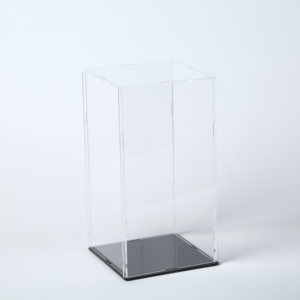 Rubber band fixed removable Clear Acrylic Display Case Countertop Cube Box Organizer Stand Showcase