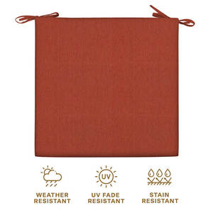 Cojín cuadrado impermeable para asiento de exterior, diseño con cuerdas de fijación, almohadilla resistente a la intemperie para decoración de sillas de comedor de jardín - Product Image 4