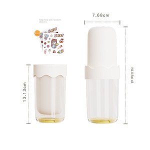 Vaso Plegable de Plástico para Enjuague Bucal con Diseño de Dibujos Animados y Separación Sellada para Líquidos y Sólidos, 2 en 1, para Guardar Pasta de Dientes - Product Image 6