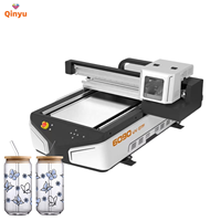 Imprimante UV à plat Qinyu Inkjet 6090 pour bouteilles, acrylique, hybride, simple passage, LED, pour coques de téléphone, cylindres, 9060