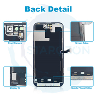 STAROZON Écran LCD OLED dur 60HZ pour iPhone X XS MAX 11 Pro Max 12 Mini 14 Plus Remplacement d'écran de téléphone portable