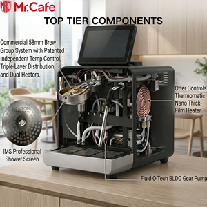 เครื่องชงกาแฟเอสเพรสโซ่เชิงพาณิชย์ Mr <span class=keywords><strong>Cafe</strong></span> H6 9 บาร์ แบบกึ่งอัตโนมัติ ควบคุมแรงดันและอุณหภูมิแบบไร้ขั้นบันได เหมาะสำหรับร้านกาแฟ - Product Image 2