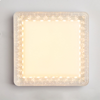 Plafonnier LED carré moderne en cristal pour salon, chambre, couloir, salle de bain, décoration intérieure, 3CCT