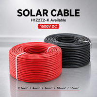 Câble solaire photovoltaïque en cuivre avec isolation XLPO 1500V DC H1Z2Z2-K 2*16 mm IP67 résistant aux UV, ignifuge classe C pour centrale électrique