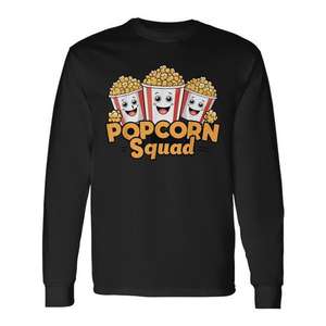 Camiseta de manga larga Popcorn Squad, ropa de cine con diseño de comida y aperitivos - Product Image 1