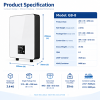 Chauffe-eau instantané compact 5,5 kW sans réservoir, ensemble de douche électrique en acier inoxydable mural, vente en gros, 220V 230V, fabrication ODM