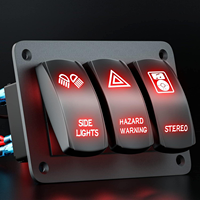 Panneau de commande à interrupteurs pour barre lumineuse LED, 3 interrupteurs à bascule 12V