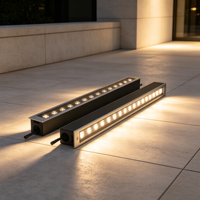 Lumière LED encastrée IP67 en aluminium pour escaliers et terrasses extérieures avec verre trempé, contrôle DMX512 pour usage en jardin