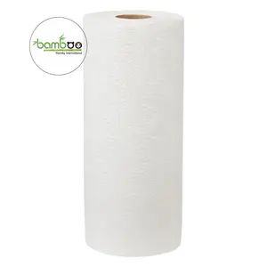 ECF Bleached Biodegradable And Compostable Packaging Wood Bamboo Towels Paper For Kitchen