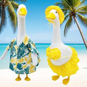 Modieuze Veranda Gans Outfit Schattig Gazon Gans Kleding Tuin Decor Kostuum - Product Image 2