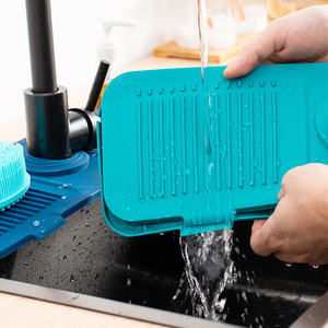Nouveau design Tapis absorbant anti-éclaboussures pour robinet de cuisine et salle de bain, pliable et réutilisable en silicone - Product Image 4
