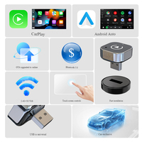 Dongle USB intelligent 2-en-1 Adaptateur de voiture filaire d'usine pour iPhone Android Plug Play sans fil CarPlay Android Consumer Electronics