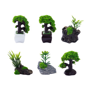 Miniature Bonsai Landscape <b>Resin</b> Decorations Multi Piece Set For Home Office Desk Zen Style Plant Decor - Product Image 1