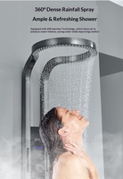 Ensemble de douche multifonction haute pression avec affichage numérique intelligent, pulvérisation de brume d'eau, massage SPA, panneau de douche mural de luxe