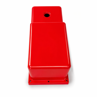Cache de protection en aluminium usiné CNC et thermolaqué pour compartiment de navire de transport, boîtier de boîte de jonction d'instruments marins avec bride