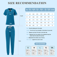 Ensembles d'uniformes d'allaitement professionnels pour femmes Ensemble de gommages Uniformes d'infirmière pour haut et pantalon de médecin hospitalier avec col en V à poches multiples