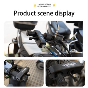 Blocco manubrio auto elettrica con freno olio <span class=keywords><strong>porta</strong></span> moto modificato antifurto bicicletta <span class=keywords><strong>serratura</strong></span> a mano con clacson comodo accessorio - Product Image 5