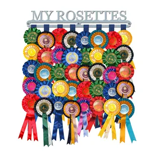 custom designer birthday horse show rosette fabric ribbons awards badge for wedding party events decoration