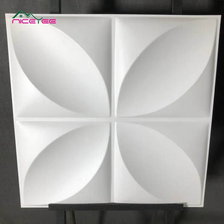 Moderno painel de parede à prova d' água da parede da arte decorativa flor branca 3d para paredes decoração de casa