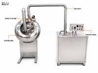 Machine de pelliculage ZLU SS304 compacte et haute performance pour graines, bonbons, chocolats, comprimés et pilules, idéale pour les applications en usines de farine et en vignerons