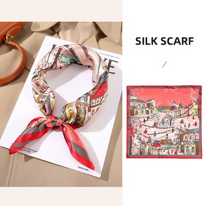 <span class=keywords><strong>Sciarpe</strong></span> di seta 100% servizio di stampa Designer <span class=keywords><strong>Foulard</strong></span> En Soie donna sciarpa di seta personalizzata quadrata con Logo - Product Image 4