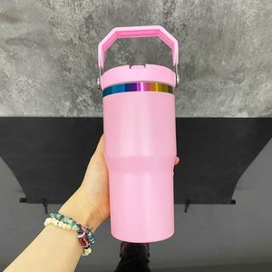 Bouteille d'eau isotherme brillante plaquée arc-en-ciel de 20 oz pour enfants, idéale pour la gravure laser - Product Image 4