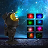 Lampe de projection d'étoiles, de galaxies et de nébuleuses pour chambre à coucher, luminosité réglable, design astronaute