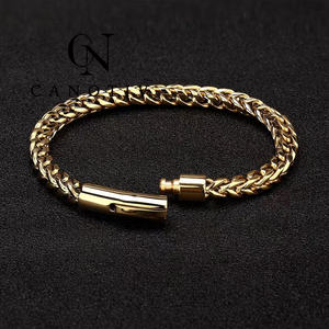 Pulsera de Cadena Dorada para Hombre y Mujer, Acero Inoxidable, Huesos de Dragón, Cadena de Eslabones, Joyería de Muñeca Moderna - Product Image 5